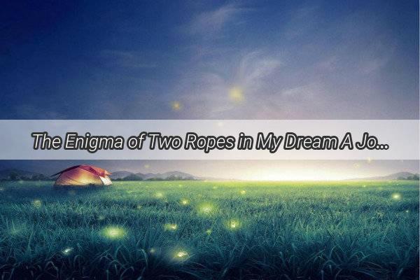 The Enigma of Two Ropes in My Dream A Journey into the Mystical World of Dreams and Symbols